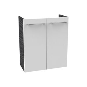 Waschbeckenunterschrank 'SBC' braun, weiß glänzend 52 x 60 x 24,3 cm