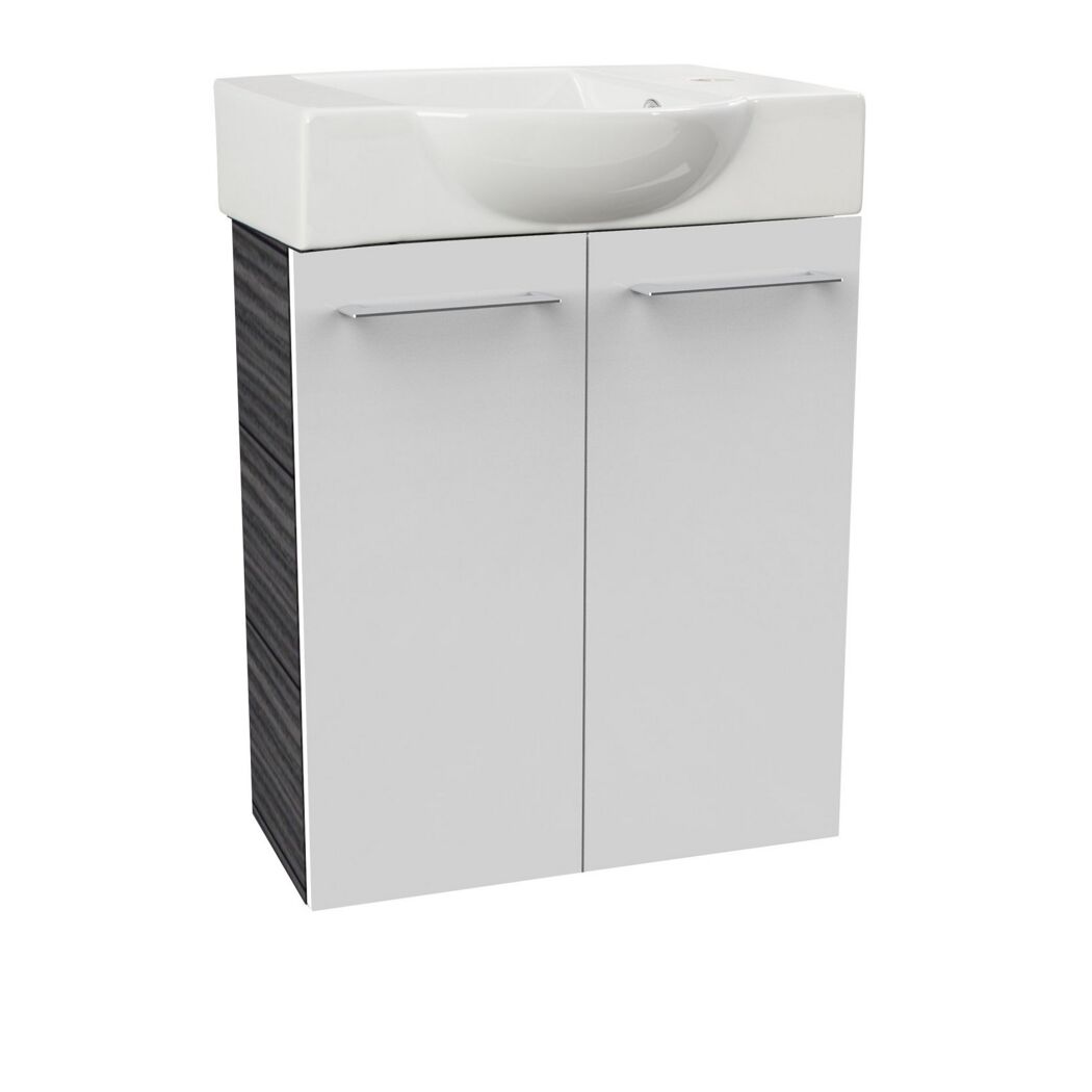 Waschbeckenunterschrank mit zwei Türen und Waschbecken