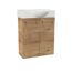 Waschbeckenunterschrank mit weißem Waschbecken