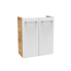 Waschbeckenunterschrank 'SBC' braun, weiß glänzend 52 x 60 x 24,3 cm