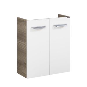 Waschbeckenunterschrank 'SBC' braun, weiß glänzend 52 x 60 x 24,3 cm