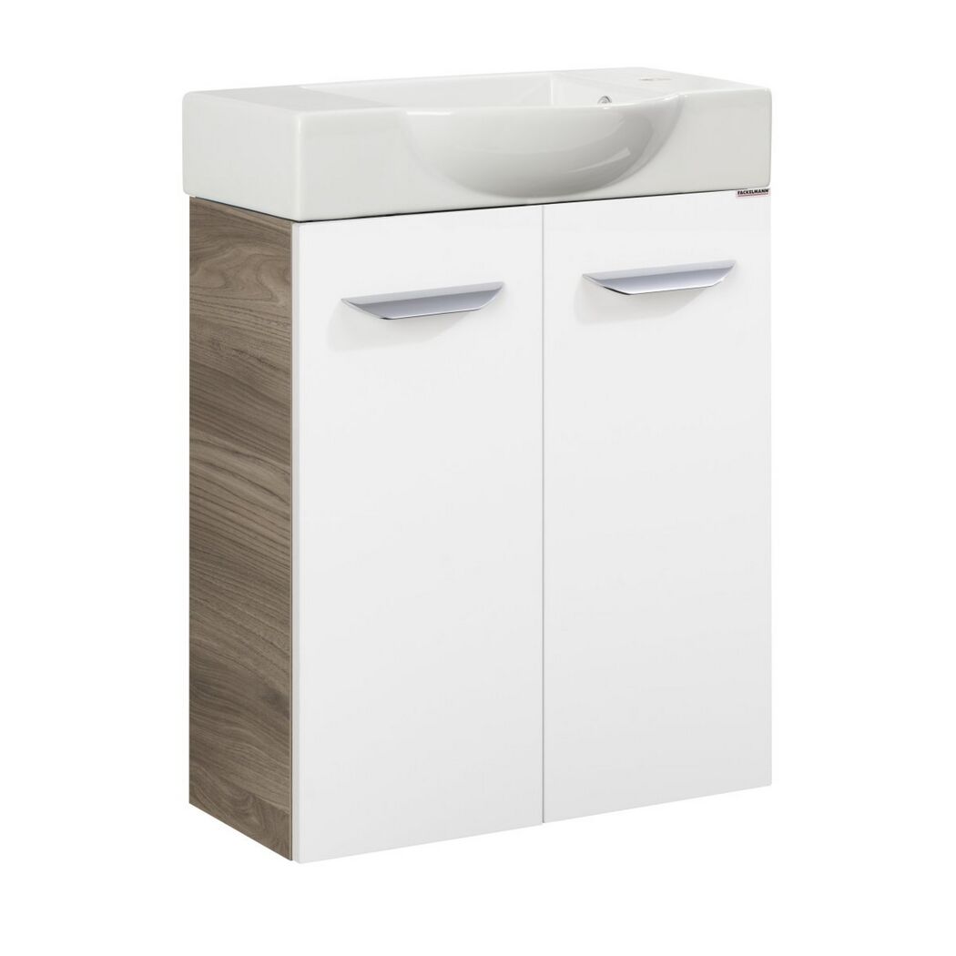 Waschbeckenunterschrank mit zwei Türen und Waschbecken