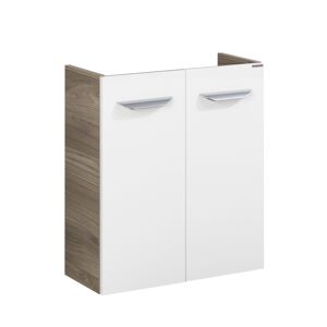 Waschtisch-Unterschrank 'A-Vero' Eiche grau/weiß 98,5 x 64 x 35 cm