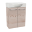 Waschbeckenunterschrank 'SBC' braun matt 52 x 60 x 24,3 cm