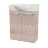 Waschbeckenunterschrank 'SBC' braun matt 52 x 60 x 24,3 cm