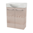 Waschbeckenunterschrank 'SBC' braun matt 52 x 60 x 24,3 cm