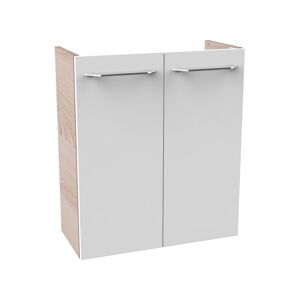 Waschbeckenunterschrank 'SBC' braun, weiß glänzend 52 x 60 x 24,3 cm