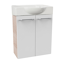 Waschbeckenunterschrank 'SBC' braun, weiß glänzend 52 x 60 x 24,3 cm