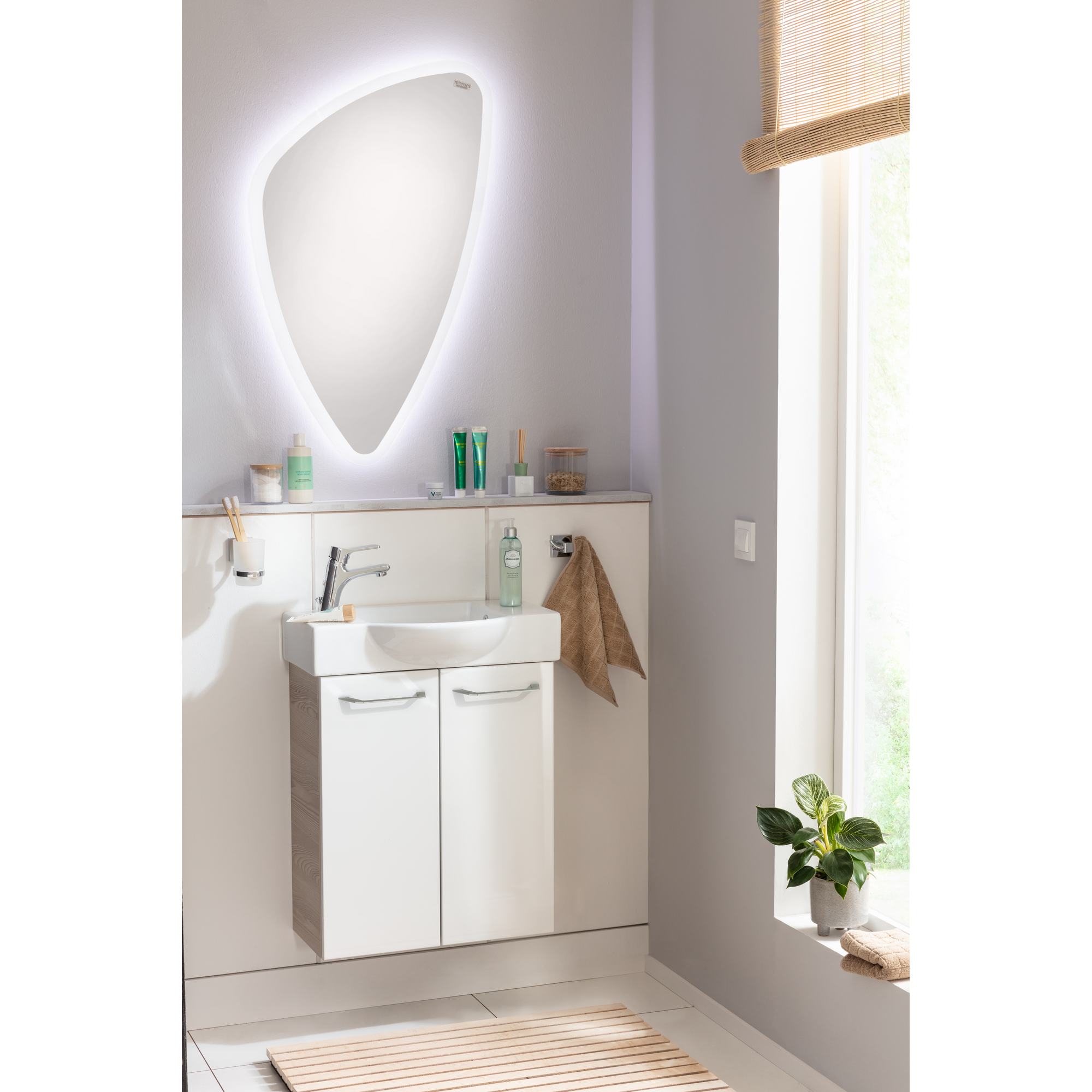 Waschtischunterschrank 'SBC' alaska-esche/weiß 52 x 60 x 24,3 cm + product picture