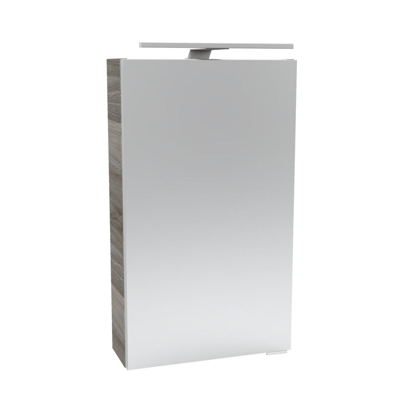 Badezimmerschrank mit Spiegeltür und Leuchte