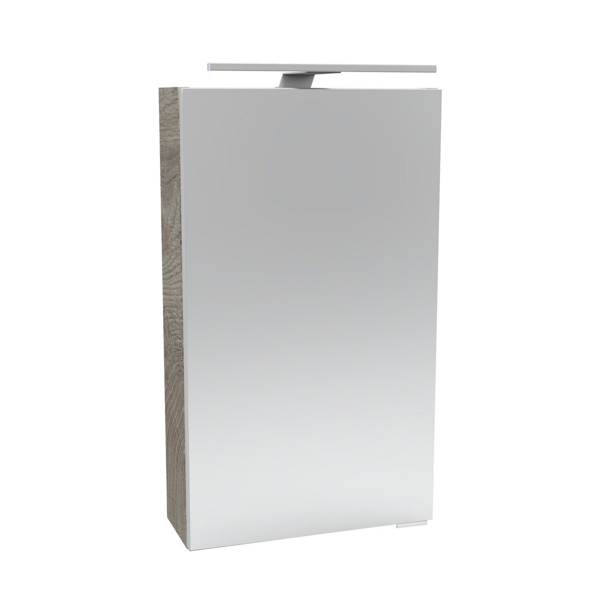Badezimmerschrank mit Spiegeltür und Lampe