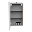 LED-Spiegelschrank 'SBC' braun 40 x 68 x 15,3 cm links