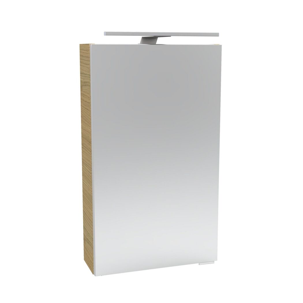 Badezimmerschrank mit Spiegeltür und Lampe