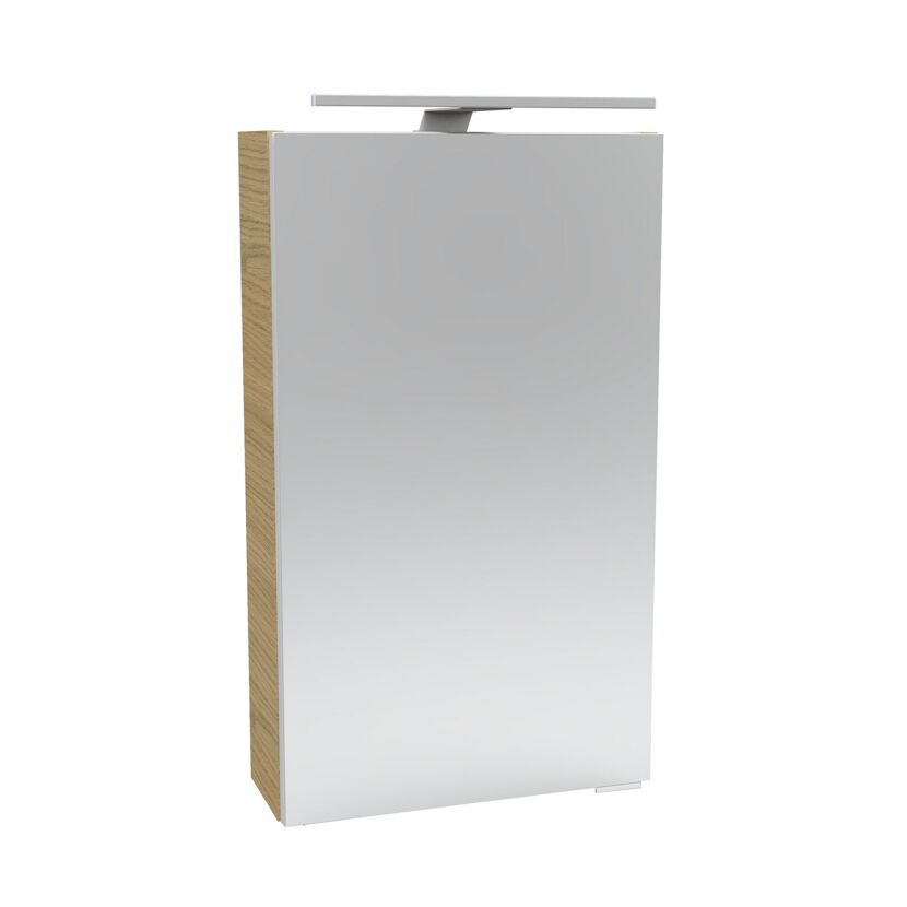 Badezimmerschrank mit Spiegeltür und Lampe