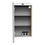 LED-Spiegelschrank 'SBC' braun 40 x 68 x 15,3 cm links