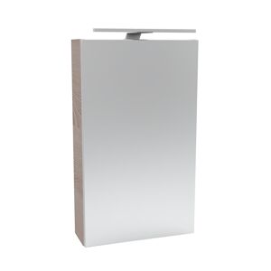 LED-Spiegelschrank 'SBC' braun 40 x 68 x 15,3 cm rechts