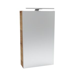 LED-Spiegelschrank 'SBC' braun 40 x 68 x 15,3 cm rechts