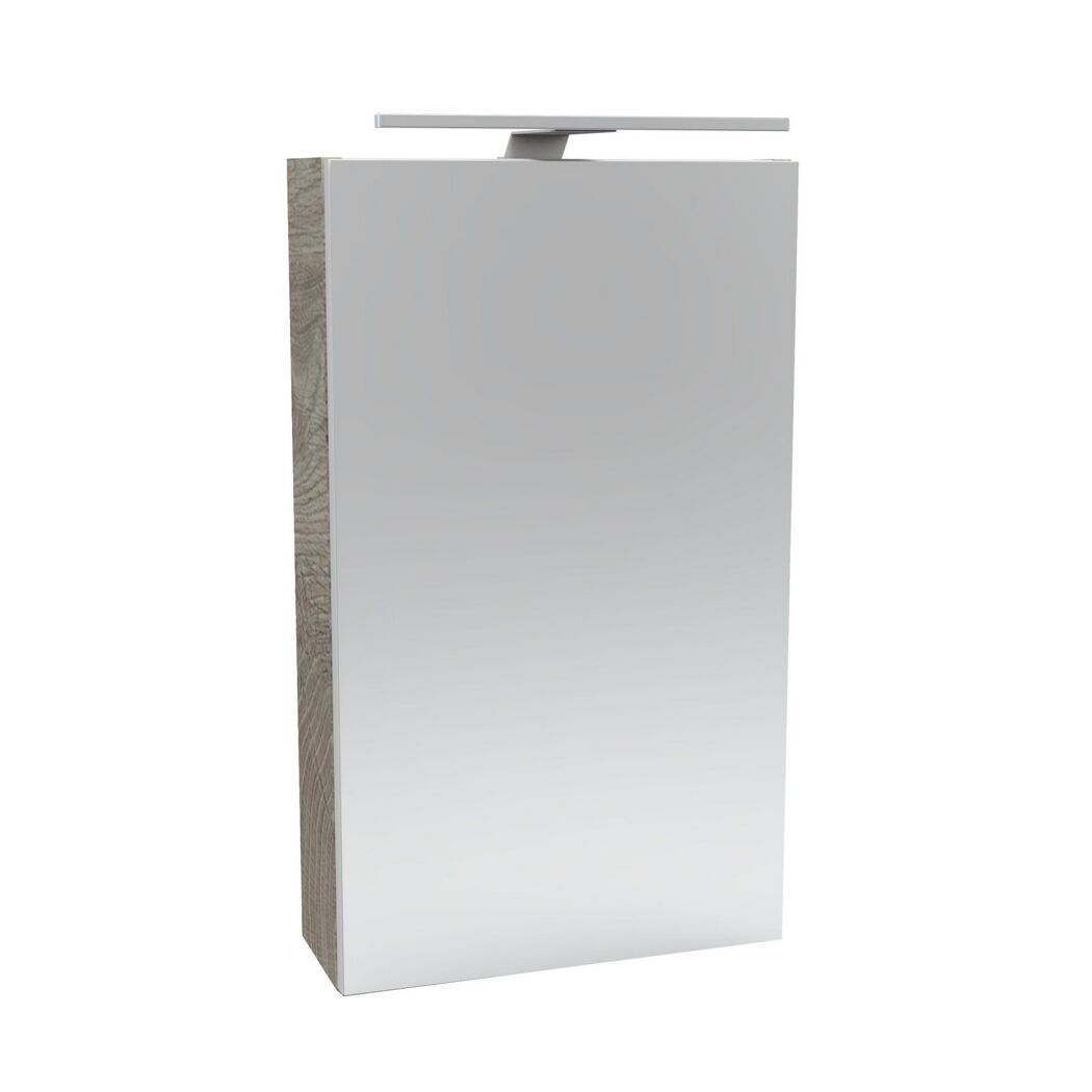 Badezimmerschrank mit Spiegel und Lampe