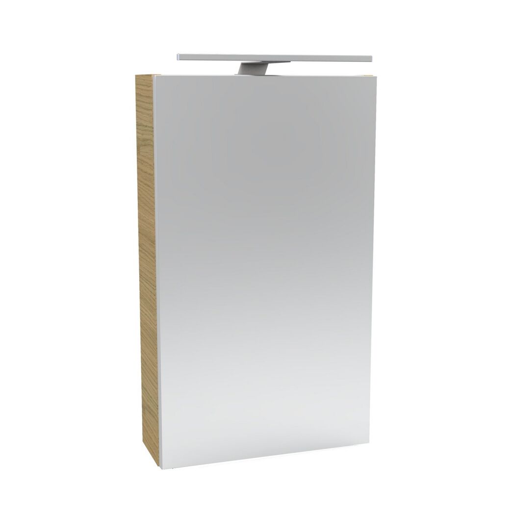 Badezimmerschrank mit Spiegeltür und Leuchte