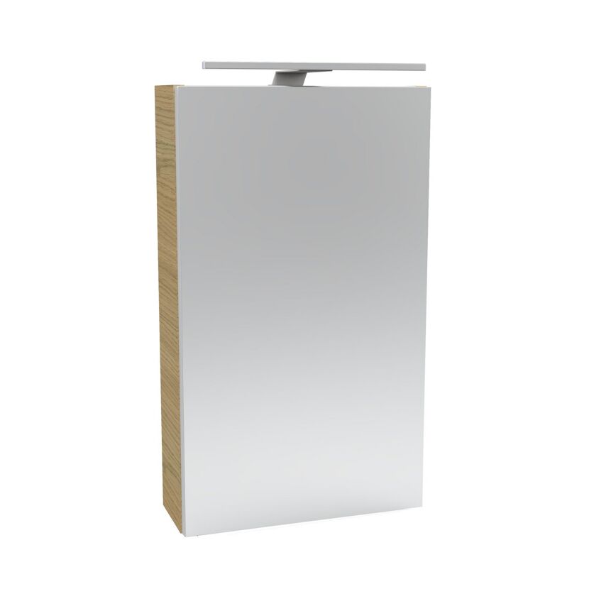 Badezimmerschrank mit Spiegeltür und Leuchte