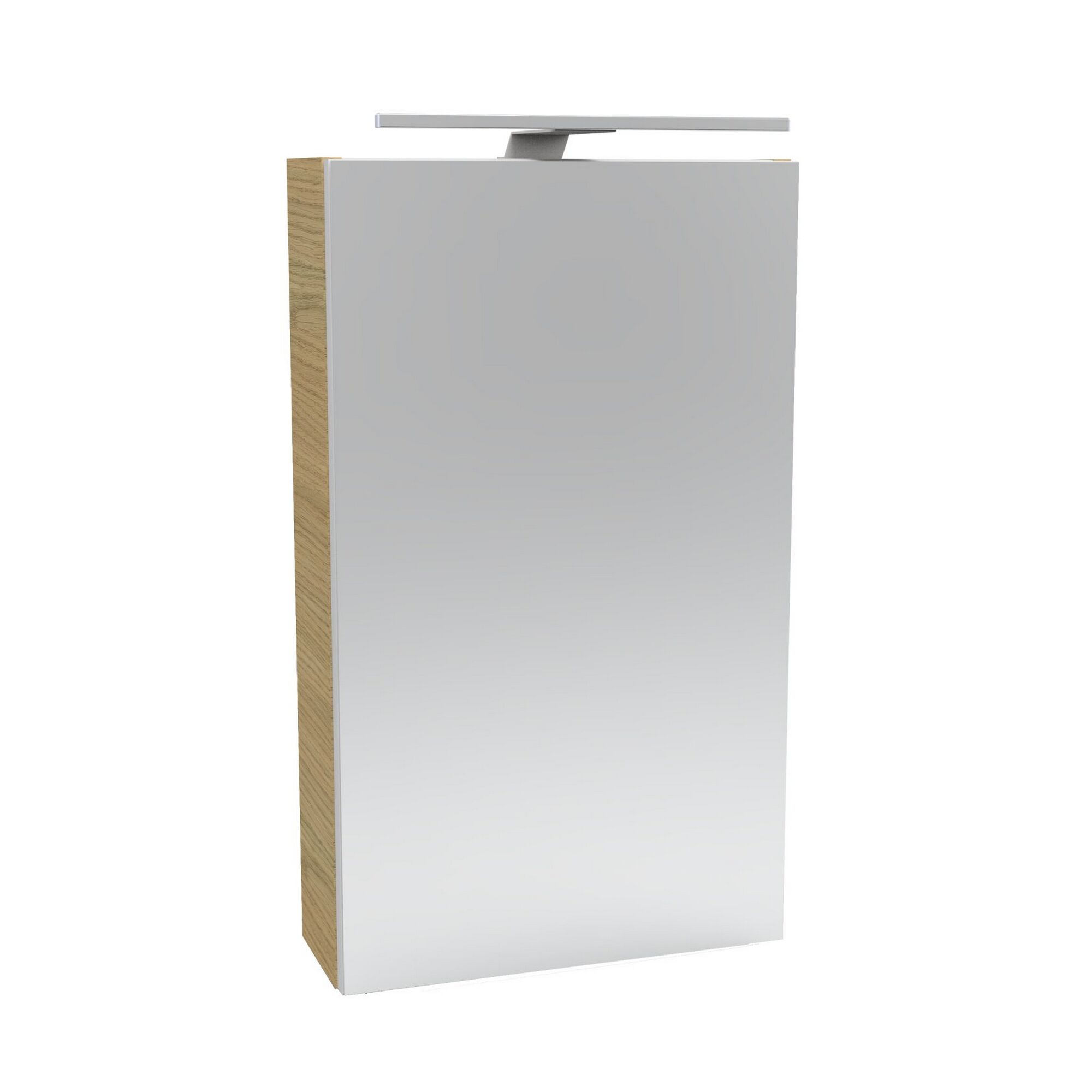 Badezimmerschrank mit Spiegeltür und Leuchte
