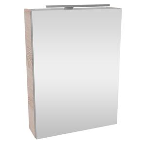 LED-Spiegelschrank 'SBC' braun 50 x 68 x 15,3 cm links