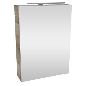 LED-Spiegelschrank 'SBC' braun 50 x 68 x 15,3 cm links