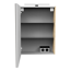LED-Spiegelschrank 'SBC' braun 50 x 68 x 15,3 cm links