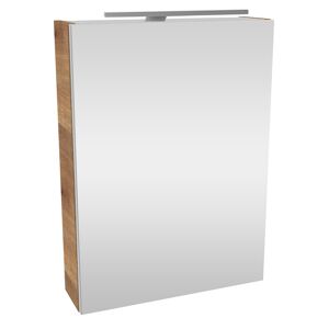 LED-Spiegelschrank 'SBC' braun 50 x 68 x 15,3 cm rechts