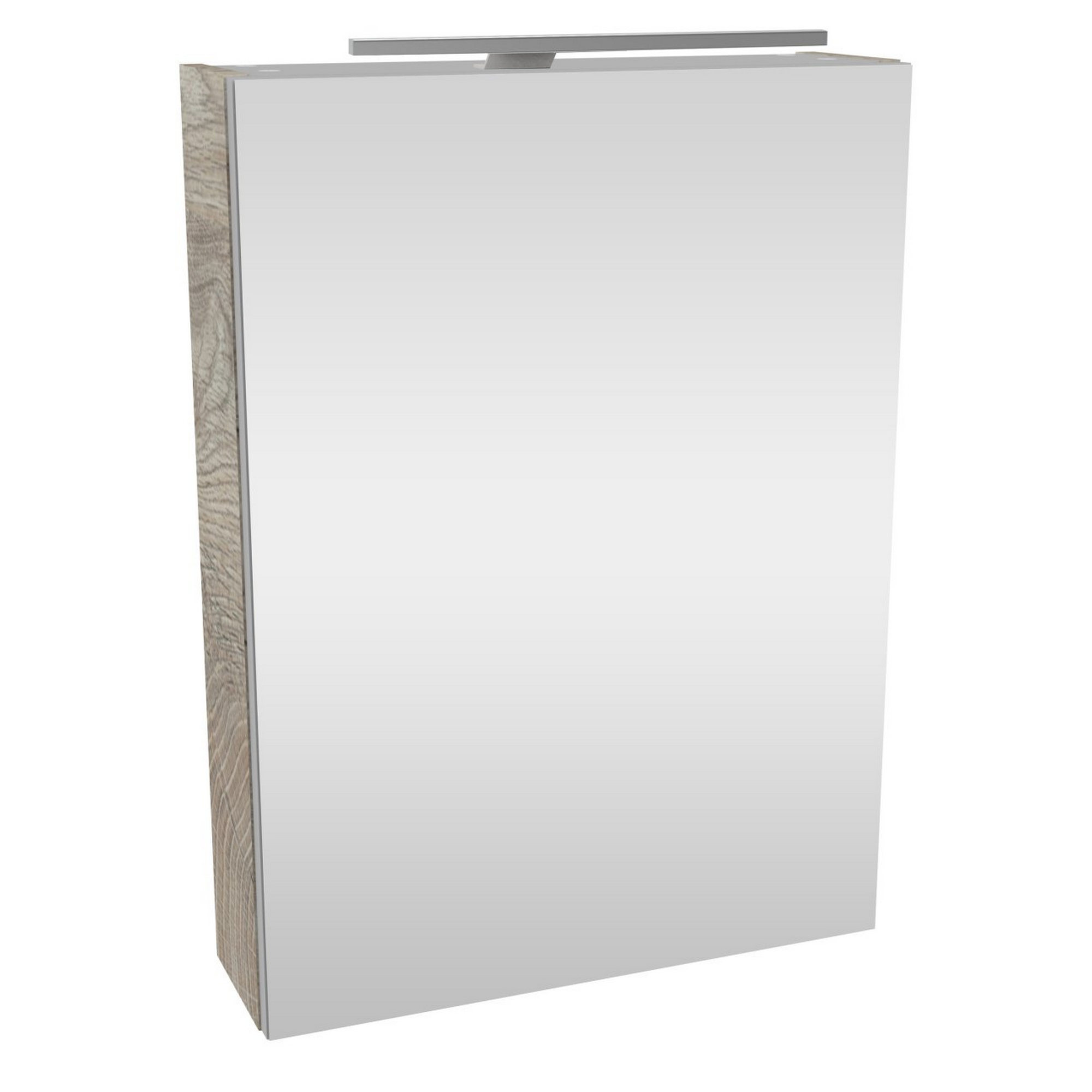 LED-Spiegelschrank 'SBC' braun 50 x 68 x 15,3 cm rechts