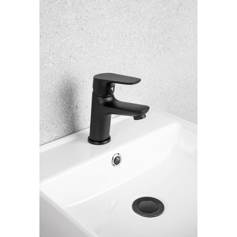 Waschtischarmatur 'Oxford' schwarz matt 16 cm