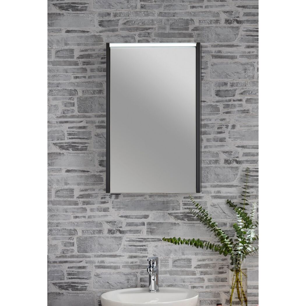 LED-Spiegelschrank 'Denver' anthrazit 42 x 68,5 x 16 cm