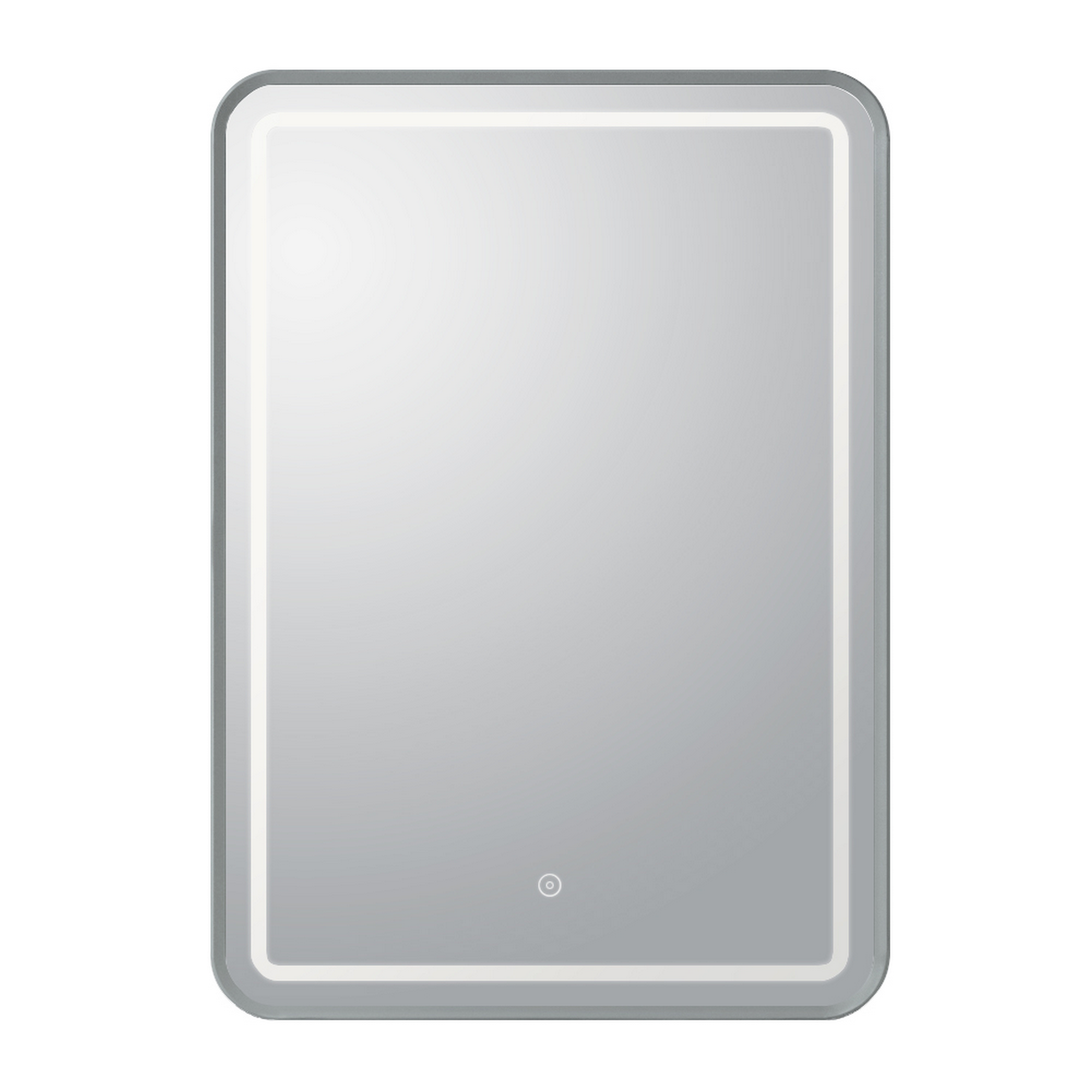 LED-Spiegel 'Nakia' matt hellgrau 50 x 70 cm, mit Touch Sensor 1400 lm + product picture