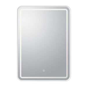 LED-Spiegel 'Nakia' matt weiß 50 x 70 cm, mit Touch Sensor 1400 lm
