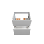 LED-Waschbeckenunterschrank 'Foton' grau matt 60 x 65 x 41,5 cm