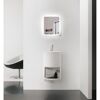 Waschbecken mit Spiegel und Hocker