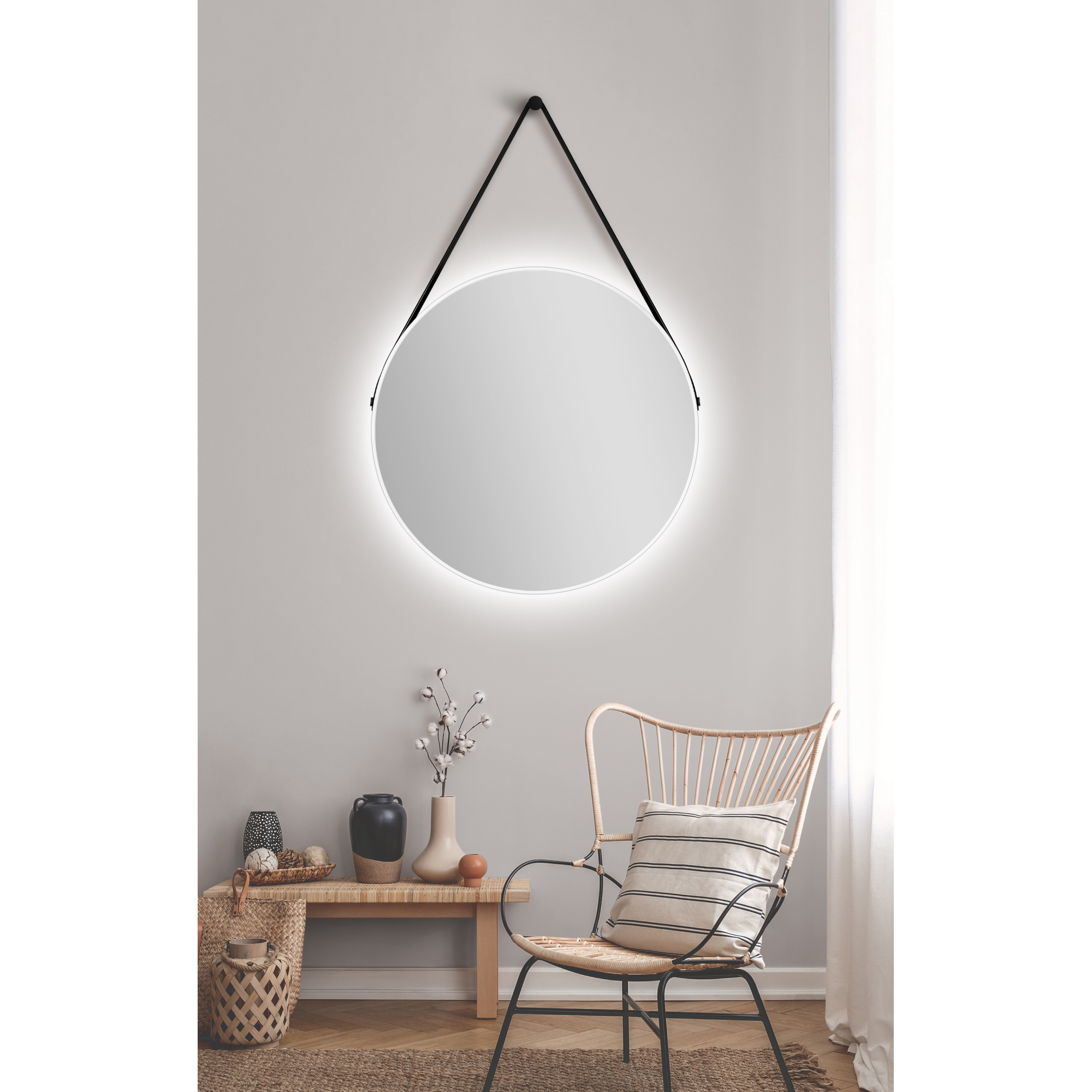 LED-Spiegel 'Silver Barbier' weiß Ø 80 cm + product picture