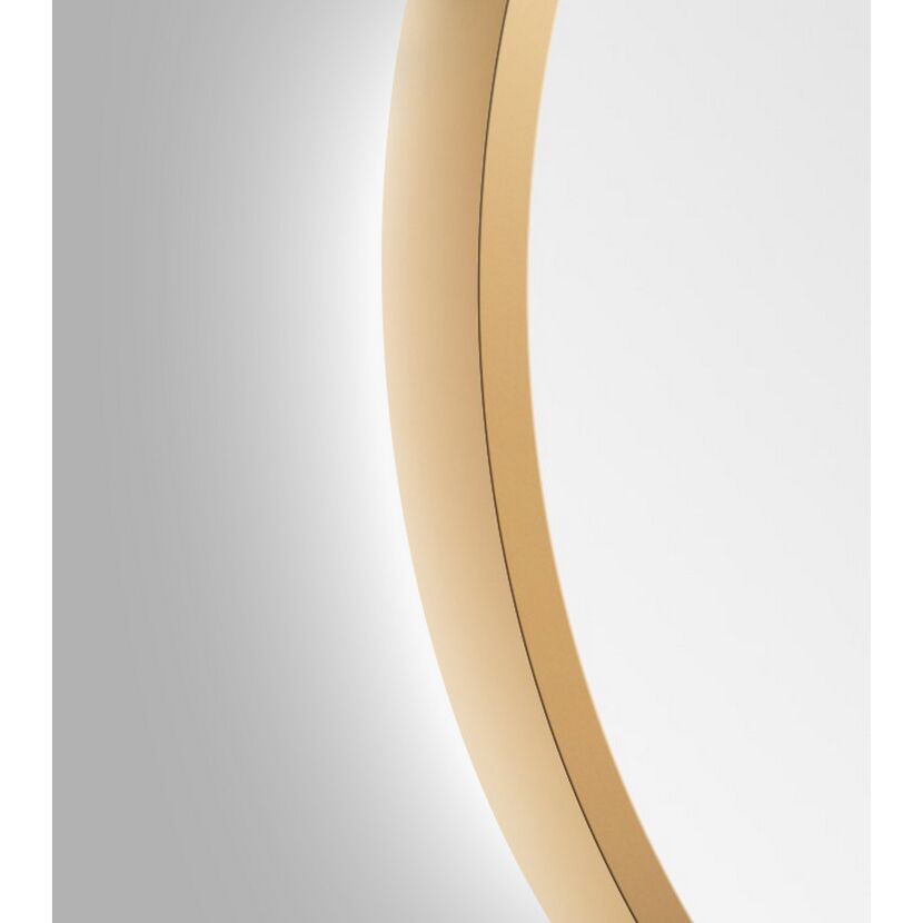 LED-Spiegel Barbier, Detailansicht in Gold