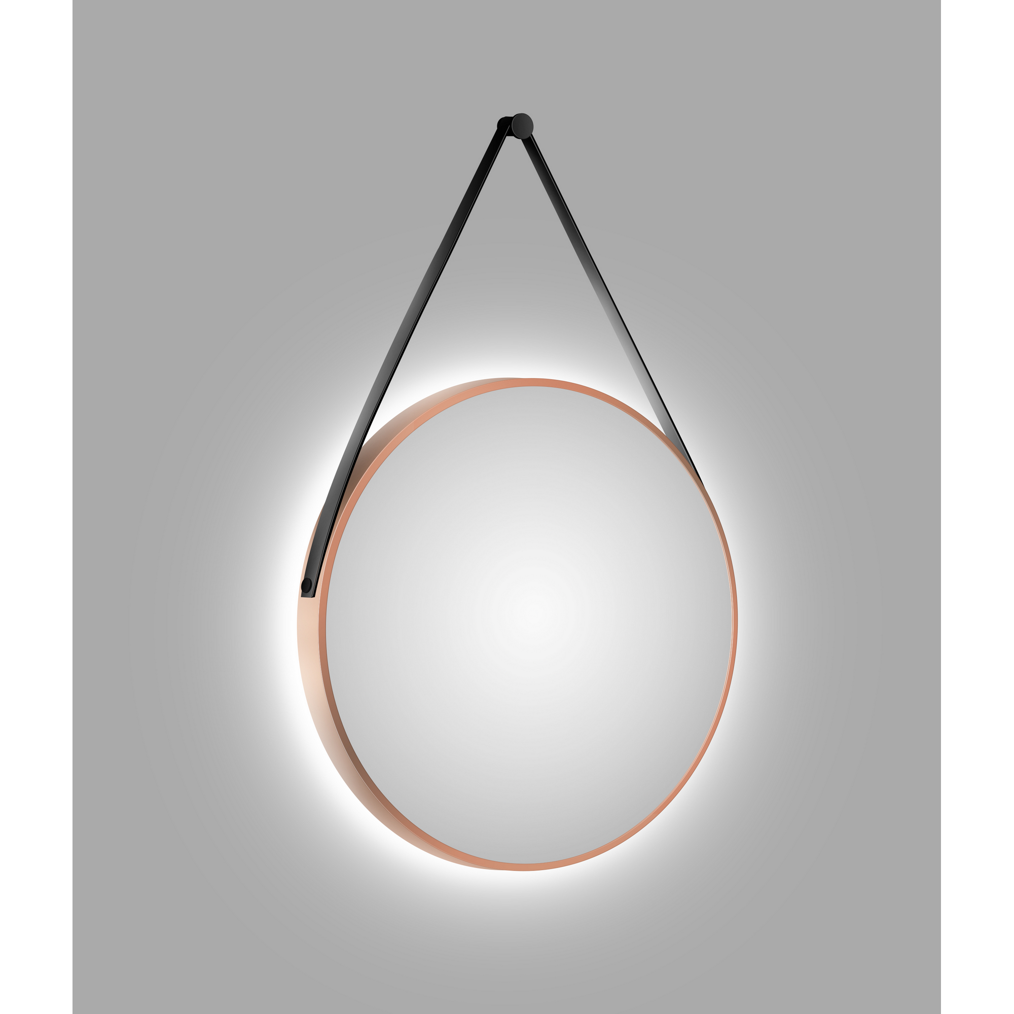 LED-Spiegel 'Silver Barbier' kupfer Ø 80 cm + product picture