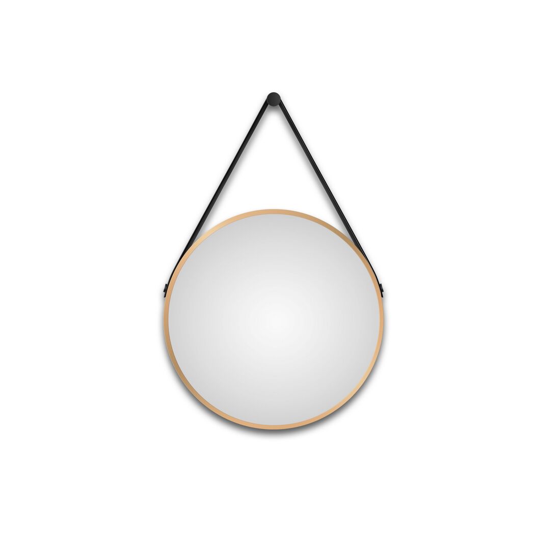 Badspiegel 'Silver Coiffeur' goldfarben Ø 50 cm