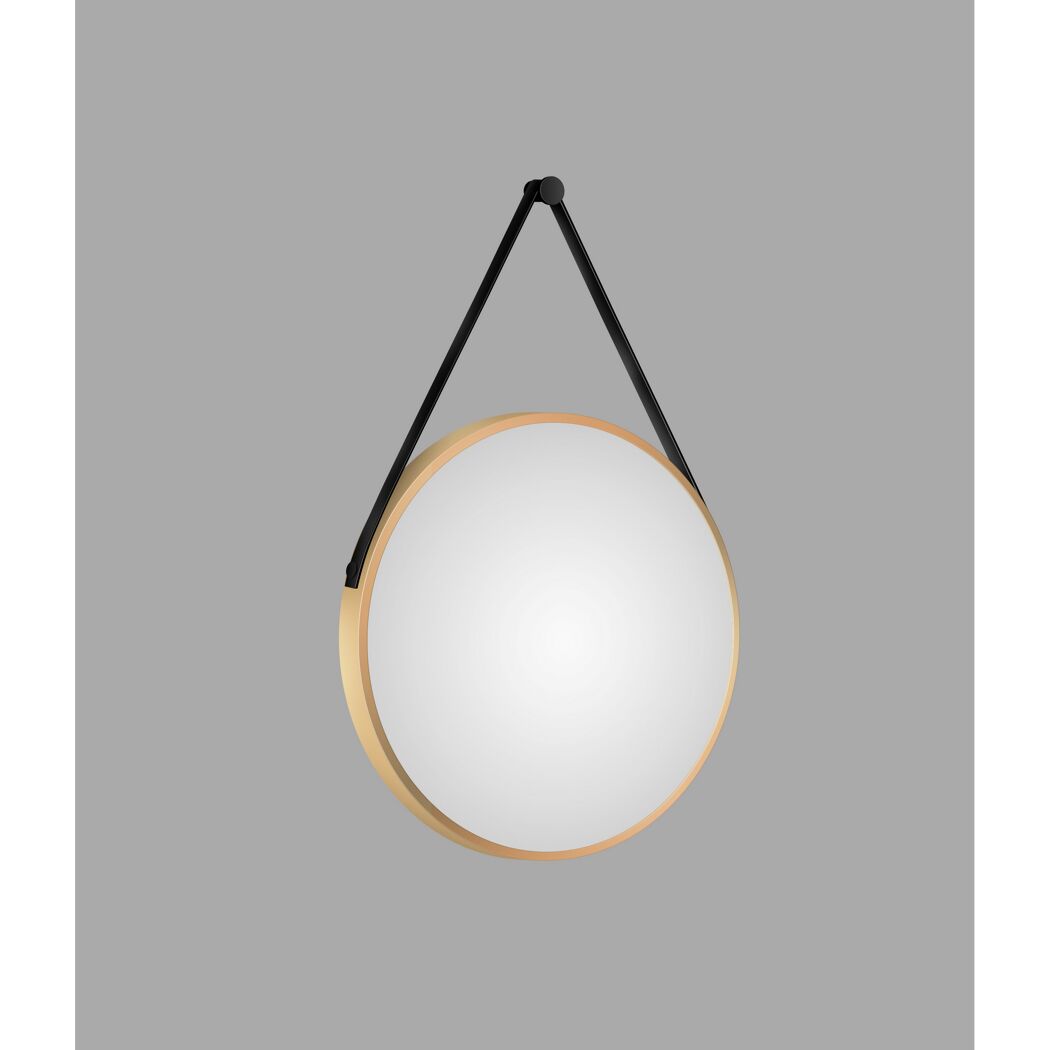 Badspiegel 'Silver Coiffeur' goldfarben Ø 50 cm