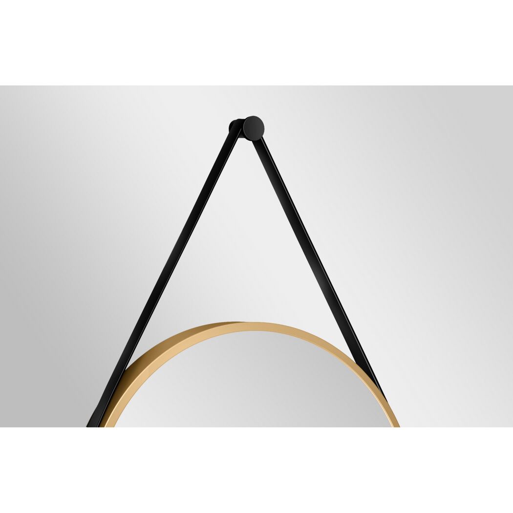 Badspiegel 'Silver Coiffeur' goldfarben Ø 50 cm