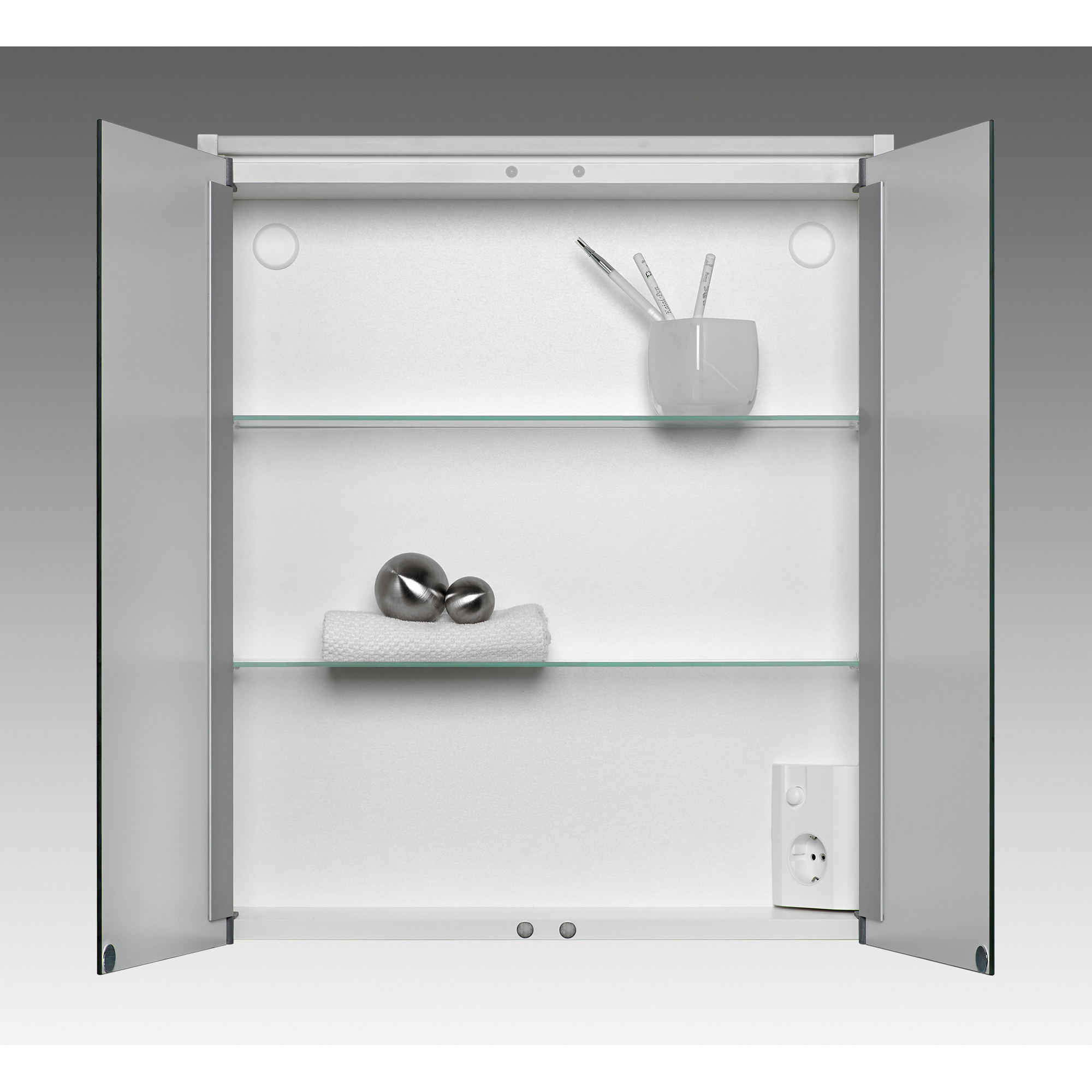 LED-Spiegelschrank 'Nelma' weiß 54 x 15 x 63 cm + product picture