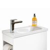 Waschbecken eckig 'X2.0' Gussmarmor weiß 50 x 10 x 25 cm