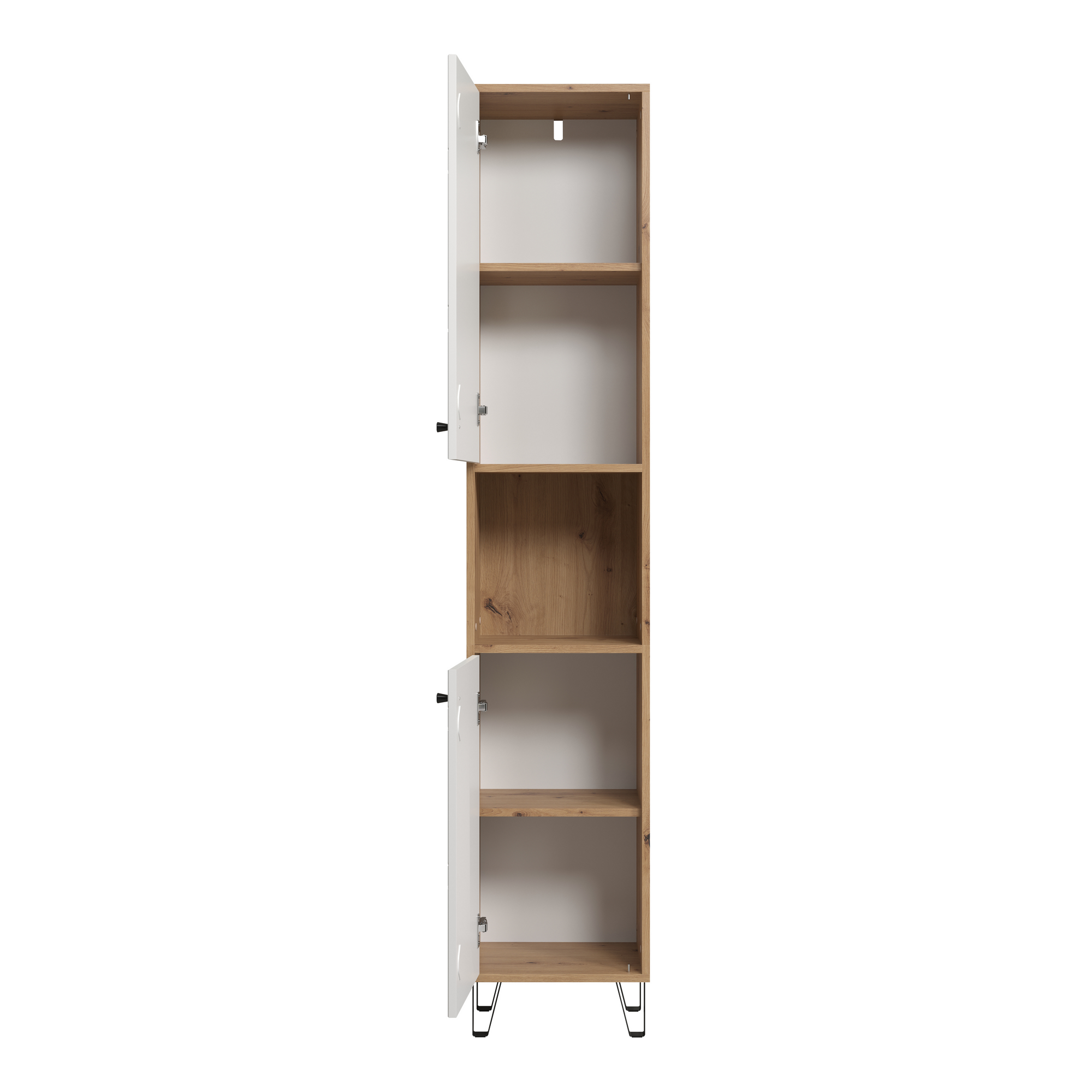 Hochschrank 'Touch' weiß, eichefarben 36 x 191 x 29 cm + product picture