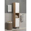 Hochschrank 'Touch' weiß, braun matt 36 x 191 x 29 cm
