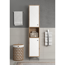 Hochschrank 'Touch' weiß, braun matt 36 x 191 x 29 cm