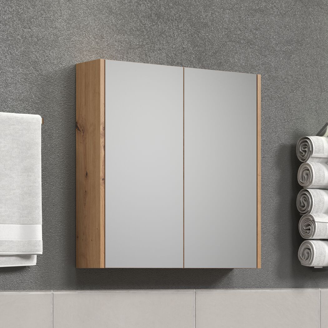 Hängeschrank mit zwei Spiegeltüren