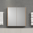 Spiegelschrank 'Touch' braun matt 69 x 70 x 15 cm