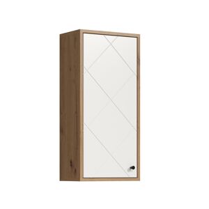 Hängeschrank 'Touch' weiß, braun matt 36 x 79 x 29 cm